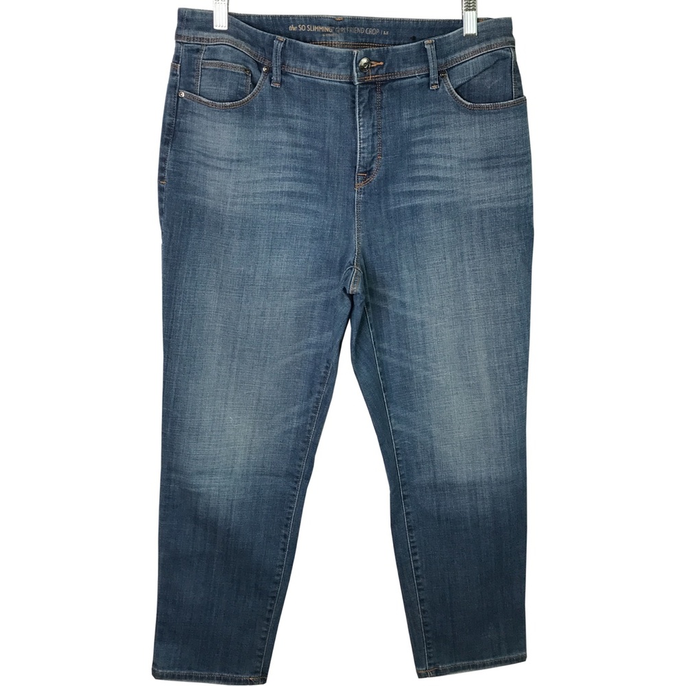 Chico’s So Slimming Girlfriend Crop Jeans Women's Size 10 (Chico's Size 1.5)